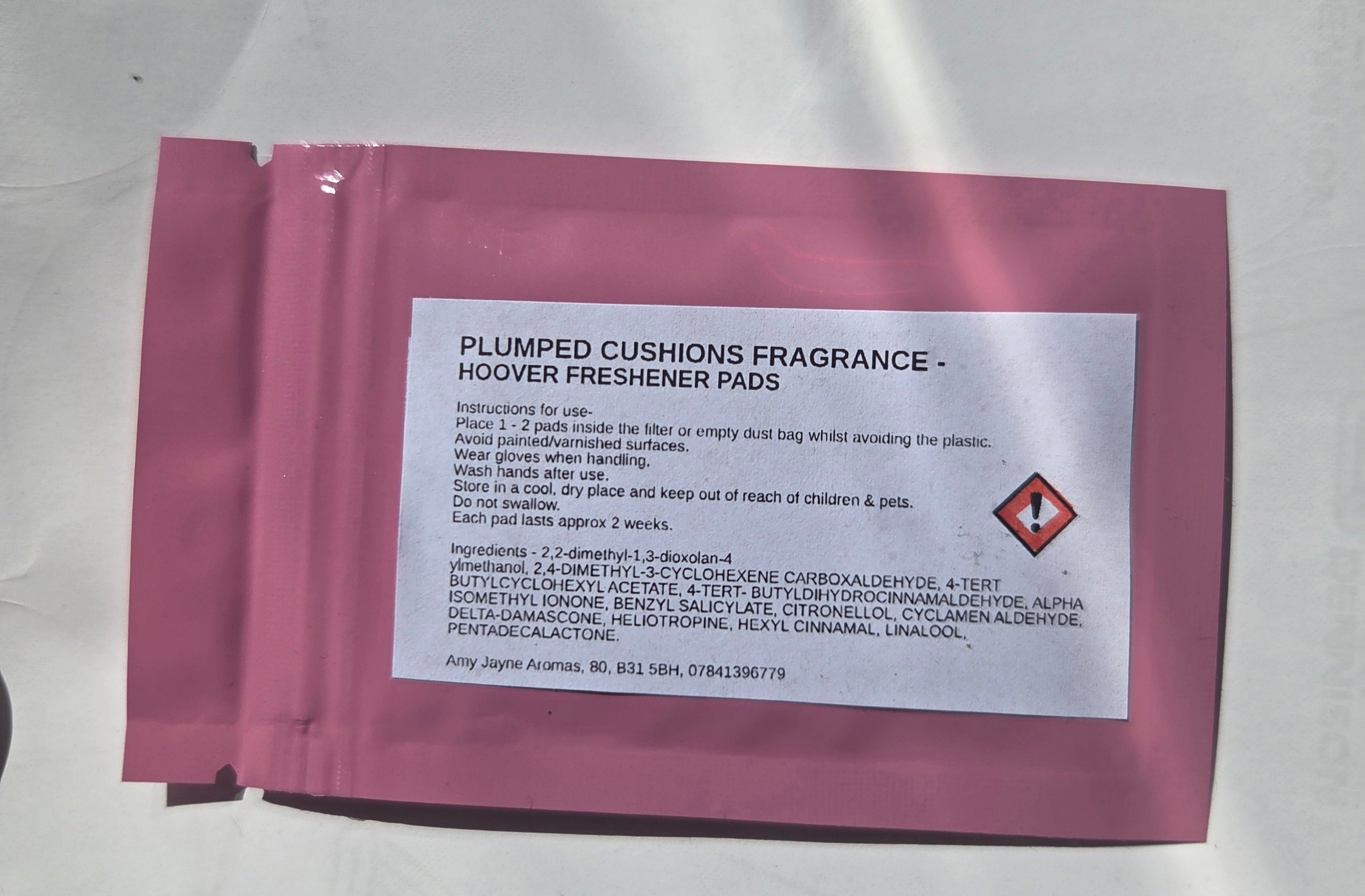 Plumped Cushions -Hoover Freshener Pads