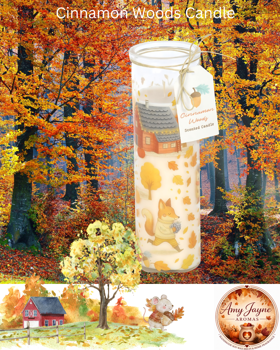 Cinnamon Woods Tube Candle