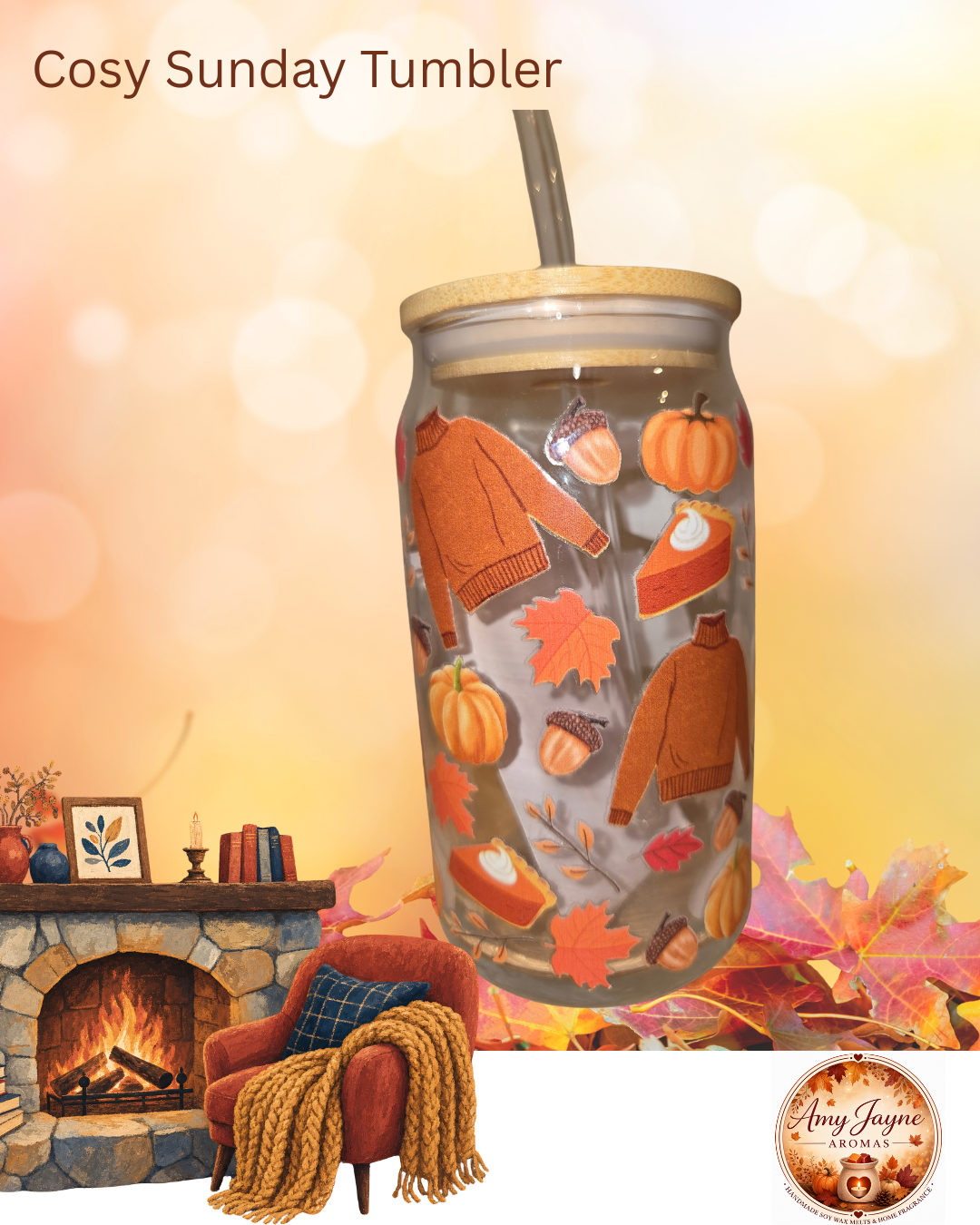 Cosy Sunday Glass Tumbler