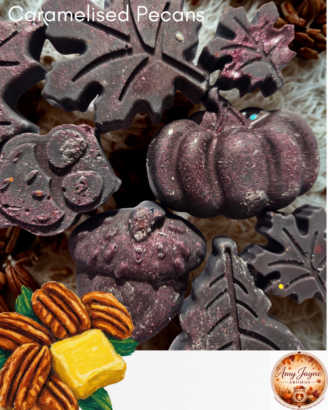 Caramelised Pecans - Autumn Shapes