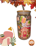 A Trip To The Library Glass Tumbler
