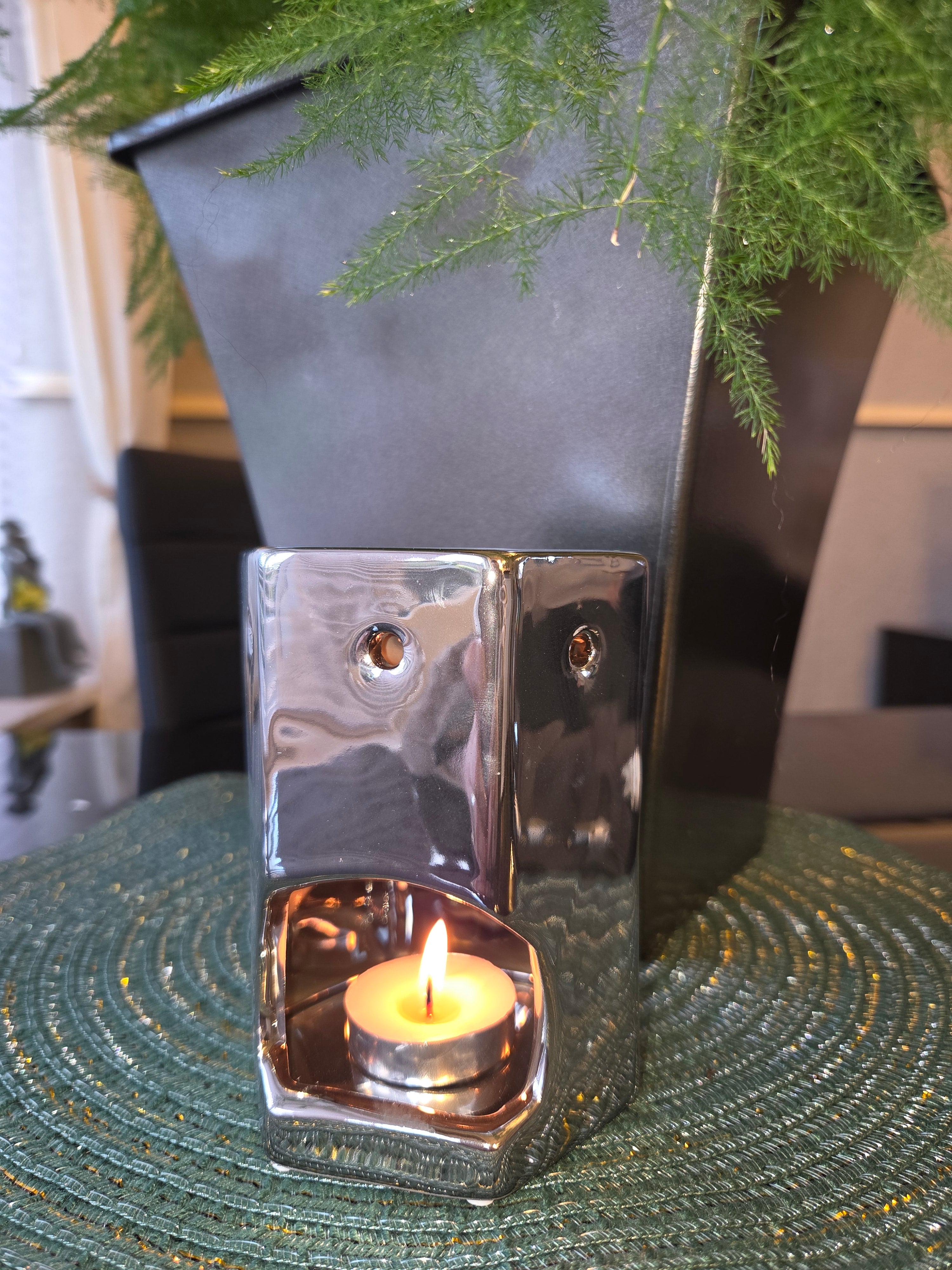 Hexagonal Chrome Wax Melt Burner