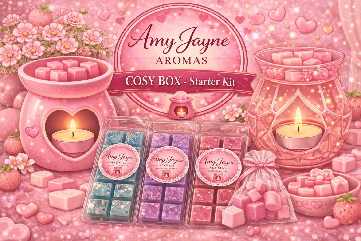Wax Melt Starter Kit - The Amy Jayne Aromas Cosy Box ✨
